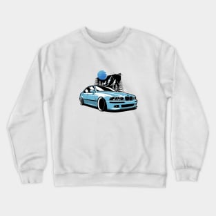 Blue E39 Classic Saloon In Mountains Crewneck Sweatshirt